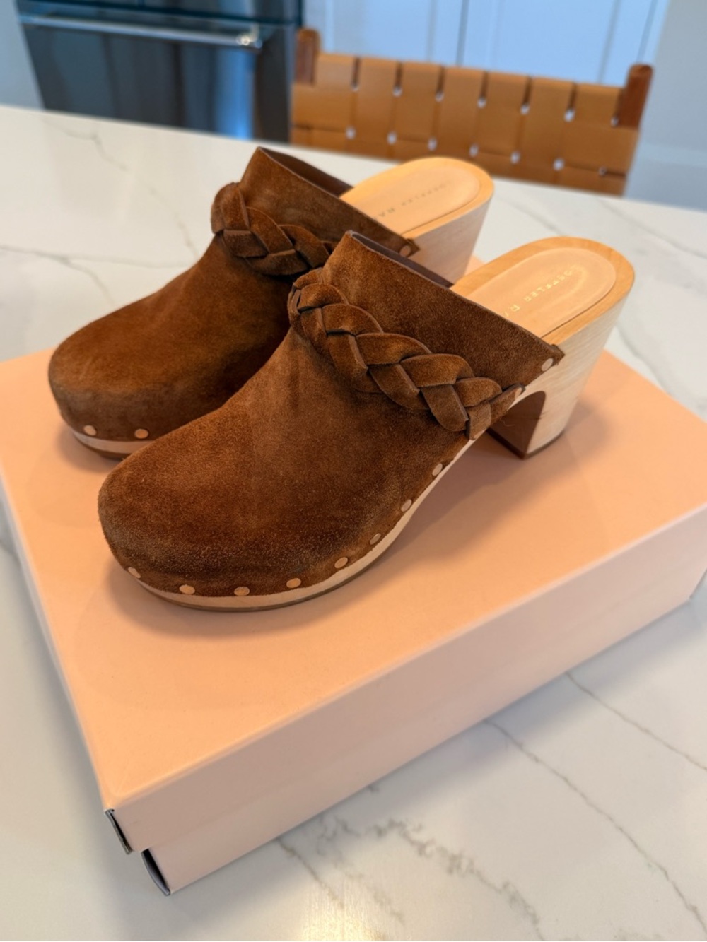 Loeffler Randall Merril Suede Mule In Cacao size 6.5